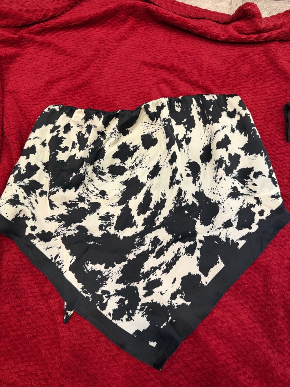 Cow Print Bandana Scarf Top